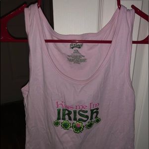 Pink irish sleep tank